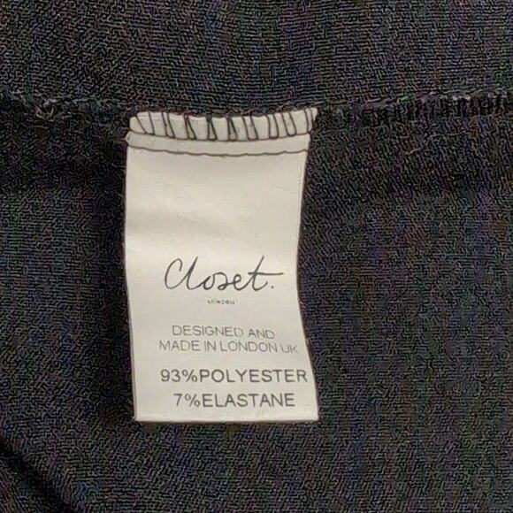 Closet London Black Sleeveless Fit and Flare Pleated Skirt Dress Size 10 - Picture 9 of 11